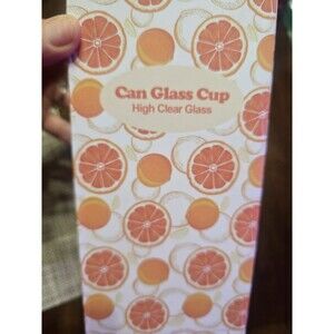 20oz Glass Can Cup w Bamboo Lid Straw Initial U Iced Coffee Tumbler NEW